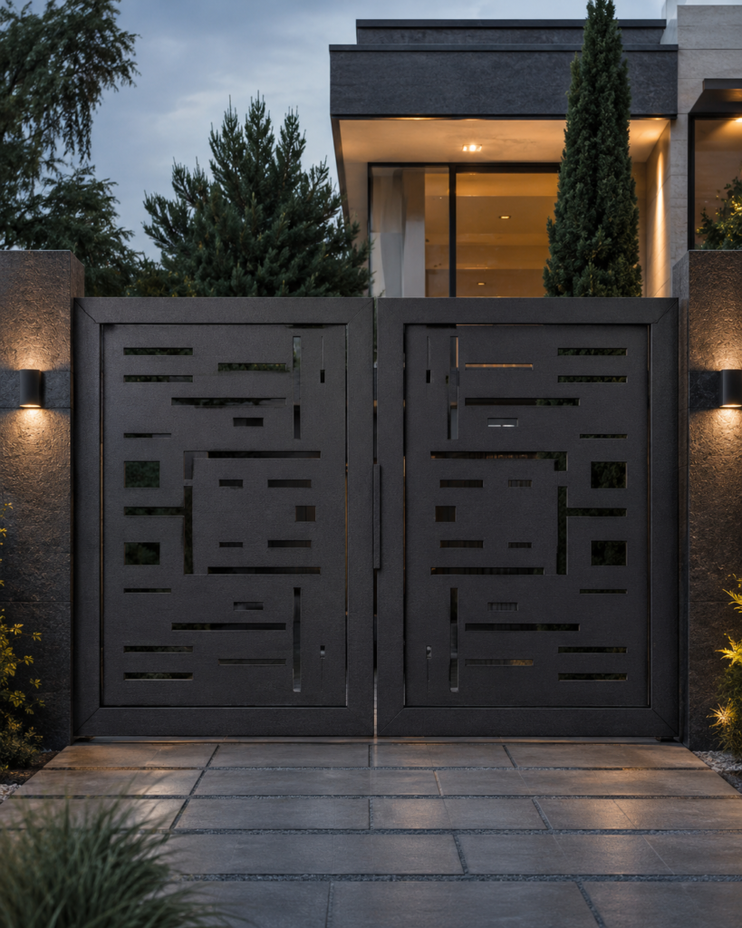Modern Çift Kanatlı Bahçe Kapısı