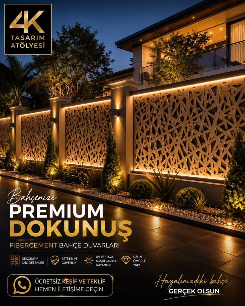 Aydınlatmalı Premium Bahçe Duvarı