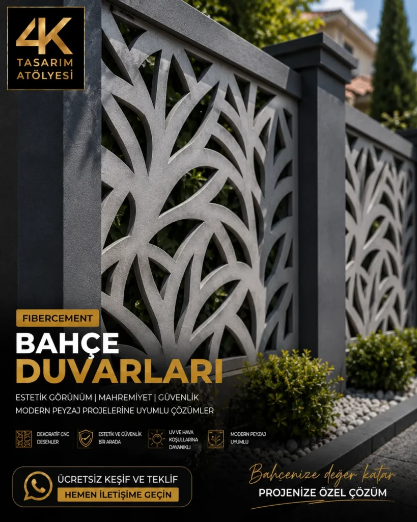 Organik Desenli Bahçe Duvarı